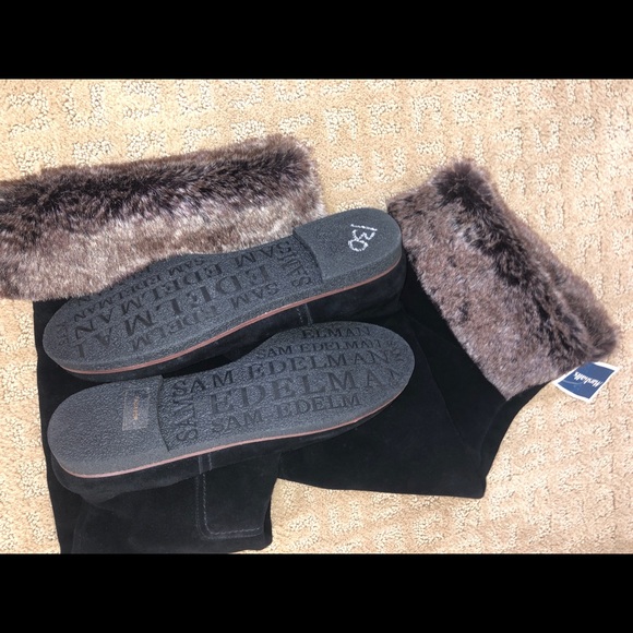 Sam Edelman Over The Knee Suede Faux Fur Boot - Picture 3 of 7